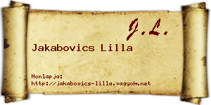 Jakabovics Lilla névjegykártya