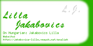 lilla jakabovics business card